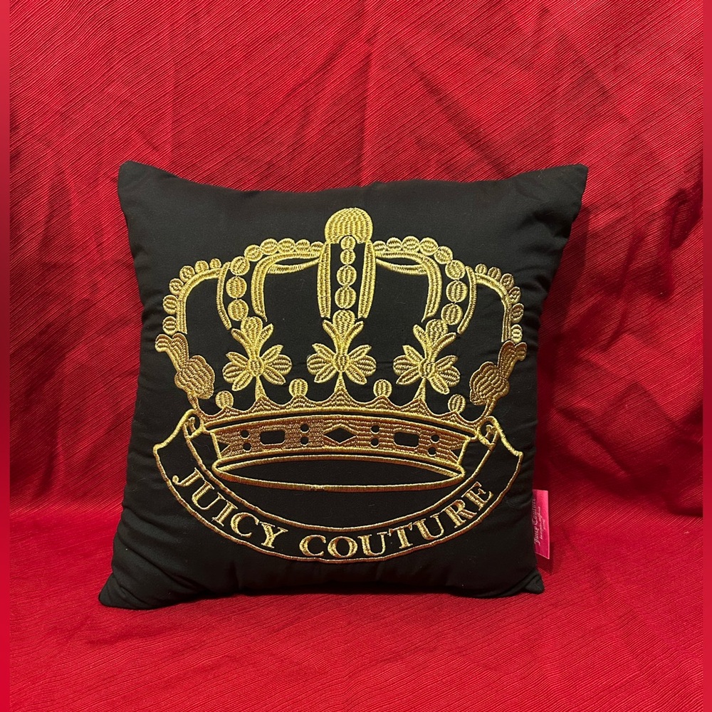 Black juicy couture pillow with crown